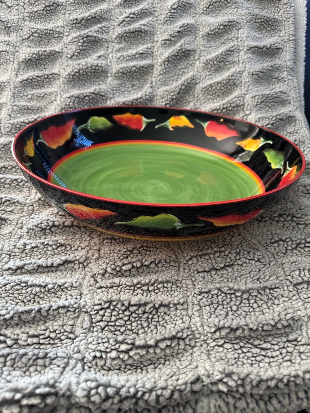 Clay Art “Fiesta” Large Ceramic Serving Bowl